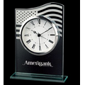 Glass US Flag Alarm Clock